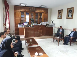 دیدار مهندس بهنیافر مدیر شبکه بهداشت و درمان شهرستان کلیبر به همراه کارکنان با رئیس دادگستری شهرستان کلیبر